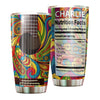 Camellia Personalized Hippie Guitar Nutrition Facts Stainless Steel Tumbler-Double-Walled Insulation Travel Cup With Lid Gift For Guitar Player
