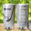 Camellia Personalized Ice Hockey Nutrition Facts Stainless Steel Tumbler-Double-Walled Insulation  Cup With Lid Gift For Hockey Player