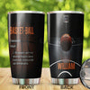 Camellia Persionalized 3D Basketball Definition Stainless Steel Tumbler - Customized Double - Walled Insulation Travel Thermal Cup With Lid Gift For Basketball Player