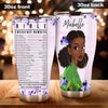 Camellia Personalized Black Women Bible Stainless Steel Tumbler - Double-Walled Insulation Vacumm Flask - Gift For Black Queen, International Women's Day, Hippie Girls 04