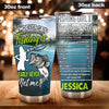 Camellia Personalized Fishing Girl Whoever Said Fishing Is A Guy Thing Clearly Never Met Me Stainless Steel Tumbler - Customized Double-Walled Insulation Travel Thermal Cup With Lid
