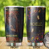 Camellia Personalized Black Woman History Stainless Steel Tumbler - Double-Walled Insulation Vacumm Flask - Gift For Black Queen, International Women's Day, Hippie Girls