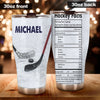 Camellia Personalized Ice Hockey Nutrition Facts Stainless Steel Tumbler-Double-Walled Insulation  Cup With Lid Gift For Hockey Player