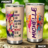 Camellia Persionalized LGBT Lion I Am Brave I Am Bruised  I Am Who I Am Meant To Be  This Is Me Stainless Steel Tumbler - Customized Double - Walled Insulation Travel Thermal Cup With Lid