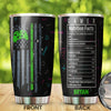 Camellia Personalized Gamer Nutrition Facts  Stainless Steel Tumbler-Thermal Flask Travel Therma Cup With Lid Gift For Gamer 03