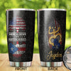 Camellia Persionalized American Tree American Grown With Puerto Rican Roots Stainless Steel Tumbler - Customized Double - Walled Insulation Travel Thermal Cup With Lid