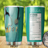 Camellia Personalized Nurse Blue Clay Outfit Stainless Steel Tumbler - Double-Walled Insulation Vacumm Flask - Gift For Nurse, Christmas Gift, International Nurses Day