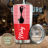 Camellia Personalized Cheerleader My Heart Beats In 8 Counts Stainless Steel Tumbler - Customized Double-Walled Insulation Travel Thermal Cup With Lid