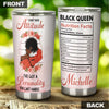 Camellia Personalized Black Women Attitude Facts Stainless Steel Tumbler - Double-Walled Insulation Vacumm Flask - Gift For Black Queen, International Women's Day, Hippie Girls