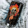Camellia Personalized Black Women Roots Stainless Steel Tumbler - Double-Walled Insulation Vacumm Flask - Gift For Black Queen, International Women's Day, Hippie Girls