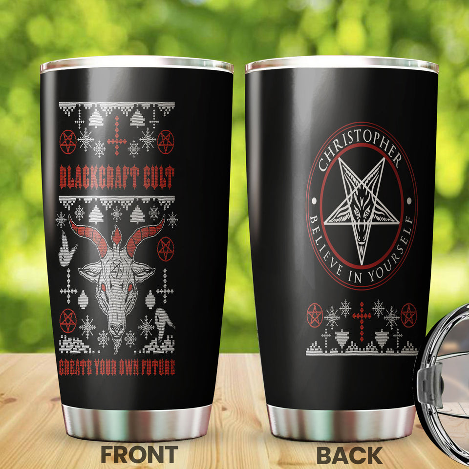 TMAE00 Camellia Personalized Blackcraft Believe In Yourself Stainless Steel Tumbler - Double-Walled Insulation Vacumm Flask - For Christmas Gift
