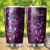 Camellia Personalized Butterfly Faith Hope Love Art Stainless Steel Tumbler - Double-Walled Insulation Vacumm Flask - For Thanksgiving, Memorial Day, Christians, Christmas Gift