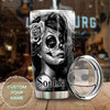 Camellia Persionalized Tattoo Girl Sassy Since Birth Stainless Steel Tumbler - Customized Double - Walled Insulation Travel Thermal Cup With Lid Gift For Tattoo Lover