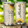 Camellia Personalized Faith You Are Who God Says  Stainless Steel Tumbler-Thermal Flask Travel Therma Cup With Lid