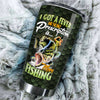 Camellia Personalized Fisherman I Got A Fever And The Only Presciption Is More Fishing Stainless Steel Tumbler - Customized Double-Walled Insulation Travel Thermal Cup With Lid