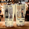 Camellia Personalized Music Lover woman Be Strong Be Brave Stainless Steel Tumbler-Double-Walled Insulation Cup With Lid Gift For Music Lover