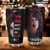 Camellia Persionalized Beautiful Disaster Girl Hating Me Wont Make You Pretty Stainless Steel Tumbler - Customized Double - Walled Insulation Travel Thermal Cup With Lid Gift For Tattoo Lover