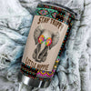 Camellia Personalized Baby Elephant Stay Trippy Little Hippie Stainless Steel Tumbler-Double-Walled Travel Therma Cup With Lid