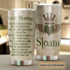 Camellia Personalized Irish Blessing May God Fill Your Heart With Gladness To Cheer You Stainless Steel Tumbler - Customized Double-Walled Insulation Travel Thermal Cup With Lidt Gift For Christian