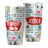 Camellia Personalized 3D Teachers Of 2020 Stainless Steel Tumbler - Customized Double-Walled Insulation Back To School Thermal Cup With Lid