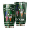 Camellia Persionalized Irish By Blood American By Birth Patriot By Choice Stainless Steel Tumbler - Customized Double - Walled Insulation Travel Thermal Cup With Lid