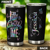 Camellia Personalized Butterfly I Can Do All Things Through Christ Stainless Steel Tumbler - Double-Walled Insulation Vacumm Flask - For Thanksgiving, Memorial Day, Christians, Christmas Gift