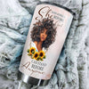 Camellia Personalized Black Women Faith Stainless Steel Tumbler - Double-Walled Insulation Vacumm Flask - Gift For Black Queen, International Women's Day, Hippie Girls 04