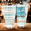 Camellia Personalized 3D Dolphin Life Is Not Meant To Be Easy You Learn Lessons That Make You Strong Stainless Steel Tumbler - Customized Double-Walled Insulation Travel Thermal Cup With Lid