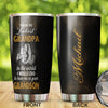 Camellia Personalized You Are The Luckiest Grandfa In The world Stainless Steel Tumbler-Double-Walled Insulation Travel Cup With Lid