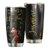 Camellia Personalized 3D Life Is Better With Afro Hair Stainless Steel Tumbler - Customized Double-Walled Insulation Black Live Matter Thermal Cup With Lid