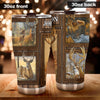 Camellia Personalized 3D Deer Stainless Steel Tumbler - Customized Double-Walled Insulation Travel Thermal Cup With Lid Gift For Deer Lover