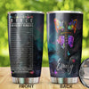 Camellia Personalized Butterfly Faith Cross Bible Emergency Numbers Stainless Steel Tumbler - Double-Walled Insulation Vacumm Flask - For Thanksgiving, Memorial Day, Christians, Christmas Gift
