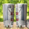 Camellia Personalized Nurse Workplace Stainless Steel Tumbler - Double-Walled Insulation Vacumm Flask - Gift For Nurse, Christmas Gift, International Nurses Day