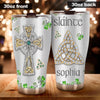 Camellia Persionalized Irish Symbol Jewelry  Style Stainless Steel Tumbler - Customized Double - Walled Insulation Travel Thermal Cup With Lid