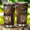 Camellia Personalized 3D Deer Stainless Steel Tumbler - Customized Double-Walled Insulation Travel Thermal Cup With Lid Gift For Deer Lover