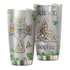 Camellia Persionalized Irish Symbol Jewelry  Style Stainless Steel Tumbler - Customized Double - Walled Insulation Travel Thermal Cup With Lid