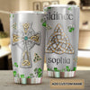 Camellia Persionalized Irish Symbol Jewelry  Style Stainless Steel Tumbler - Customized Double - Walled Insulation Travel Thermal Cup With Lid