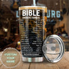Camellia Personalized Sunflowers Bible Emergency Numbers Stainless Steel Tumbler - Customized Double-Walled Insulation Travel Thermal Cup With Lid