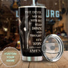 Camellia Personalized Horse The Devil Saw Me With My Head Down Stainless Steel Tumbler - Double-Walled Insulation Vacumm Flask - Gift For Horse Lovers, Cowgirls, Cowboys, Perfect Christmas Gift