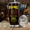 Camellia Personalized United States Marine Corps Stainless Steel Tumbler-Sweat-Proof Double Wall Travel Cup With Lid 02