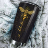 Camellia Personalized Let It Bee Stainless Steel Tumbler- Sweat-Proof Travel Therma Cup With Lid