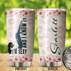 Camellia Personalized Black Women Stainless Steel Tumbler - Double-Walled Insulation Vacumm Flask - Gift For Black Queen, International Women's Day, Hippie Girls 11