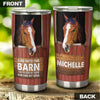 Camellia Personalized Horse Find My Soul Stainless Steel Tumbler - Double-Walled Insulation Vacumm Flask - Gift For Horse Lovers, Cowgirls, Cowboys, Perfect Christmas, Thanksgiving Gift 02