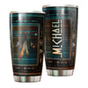 Camellia Personalized Native American Embroidery Stainless Steel Tumbler-Double-Walled Insulation Travel Cup With Lid 02