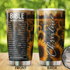 Camellia Personalized Sunflowers Bible Emergency Numbers Stainless Steel Tumbler - Customized Double-Walled Insulation Travel Thermal Cup With Lid