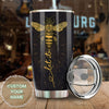 Camellia Personalized Let It Bee Stainless Steel Tumbler- Sweat-Proof Travel Therma Cup With Lid