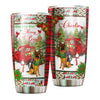 Camellia Personalized Christmas Germand   Shepherd May Your Days Be Merry And Bright Stainless Steel Tumbler - Customized Double-Walled Insulation Travel Thermal Cup With Lid