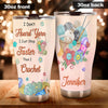 Camellia Personalized Sewing I Dont Hoard Yarn I Just Shop Faster Than I Crochet Stainless Steel Tumbler - Customized Double-Walled Insulation Travel Thermal Cup With Lid Gift For Sewer