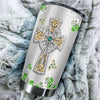 Camellia Persionalized Irish Symbol Jewelry  Style Stainless Steel Tumbler - Customized Double - Walled Insulation Travel Thermal Cup With Lid