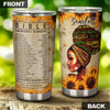 Camellia Personalized Black Women Bible Stainless Steel Tumbler - Double-Walled Insulation Vacumm Flask - Gift For Black Queen, International Women's Day, Hippie Girls